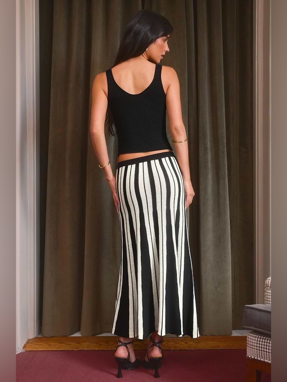 NWT Cupshe X Renee & Elisha Mix & Mingle Maxi Skirt - Picture 3 of 7